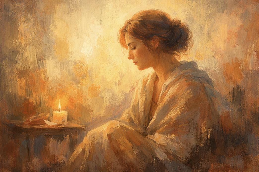 femme pensante peinture